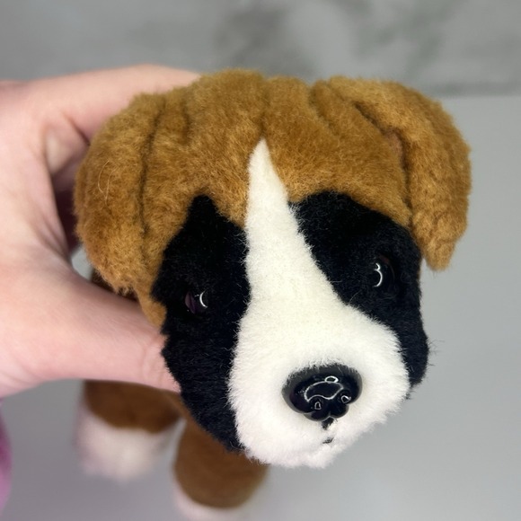 Nintendogs Boxer Bulldog Nintendo Small Soft Plush Toy Moveable Head - Picture 6 of 7